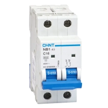 Автоматический выключатель CHINT NB1-63 6kA 2P 16A тип C
