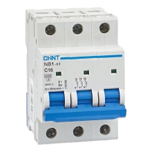 Автоматический выключатель CHINT NB1-63 6kA 3P 16A тип C