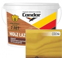 Лак защитно-декоративный Condor Holz Lazur Aqua Сосна 0,9 л