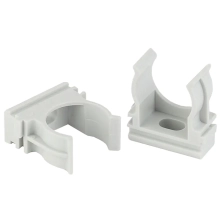 Крепеж-клипса для трубы 20 мм пластиковая серая 10 шт CLIP-20-10