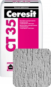 Декор. штукатурка Ceresit CT-35 короед. РБ. Зерно 2,5 мм. 25 кг. Под окраску.