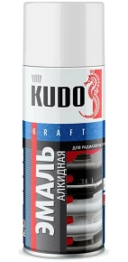 Эмаль аэрозольная для радиаторов KUDO (белый матовый) 520 мл, KU-5102