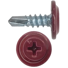 Саморез DAXMER с прессшайбой 4,2х13 мм со сверлом RAL 3005 200 шт