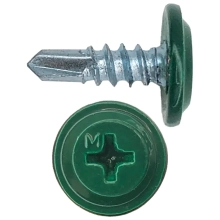 Саморез DAXMER с прессшайбой 4,2х13 мм со сверлом RAL 6005 200 шт