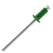 Заклепка вытяжная 4,0х10 мм Al/st RAL 6005 (зеленый), 100 шт