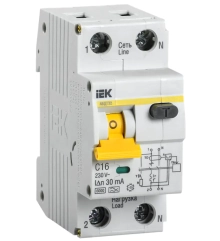 Дифавтомат IEK KARAT АВДТ-32 1P+N C16А 30мА