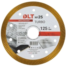 Диск алмазный 125х22,2 мм по керамограниту №25 (Turbo) DLT 4283