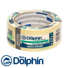 Лента малярная желтая Blue Dolphin 48 мм х 50 м