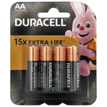 Батарейки DURACELL АА LR6/MN1500 4BP CN 4 шт