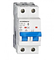 Автоматический выключатель SCHRACK AM 6kA 2P 63А тип С
