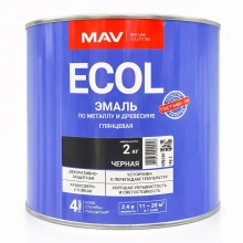 Эмаль Ecol ПФ-115 MAV (черная) 2,4 л