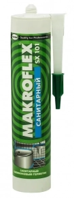 Силикон санитарный прозрачный Makroflex SX101. 290 мл. Эстония.