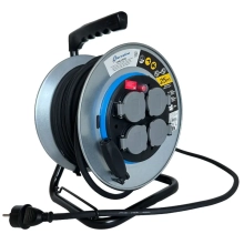 Удлинитель на катушке 25 м 4 розетки с/з Electraline 49042