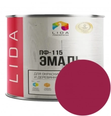 Эмаль ПФ-115 LIDA. Вишневая. 2 л. РБ.