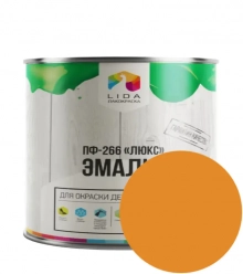Эмаль ПФ-266 «Люкс» LIDA. Желто-коричневая. 2 л. РБ.