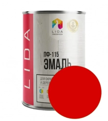 Эмаль ПФ-115 LIDA красная 1 л
