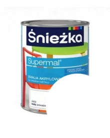 Акриловая эмаль для дерева и металла Sniezka. Белая. 0,8 л. Польша.