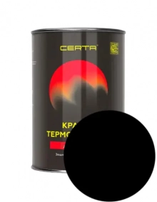 Эмаль термостойкая Certa Premium RAL 9004 черная 0,8 кг