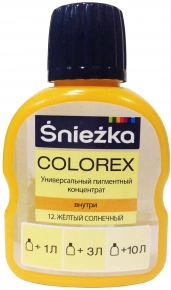 Колер Sniezka Colorex №12. Желто-солнечный. 100 мл. Польша.