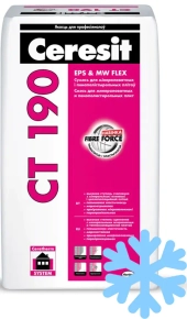 Клей Ceresit CT-190 ЗИМА для минеральной ваты 25 кг