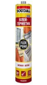 Клей-герметик полиуретановый Soudal Flex PU 40 (серый) 300 мл