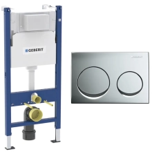 Инсталляция для унитаза Geberit Alpha 112 см круглые хром. кнопки 458.233.00.2A20Ch