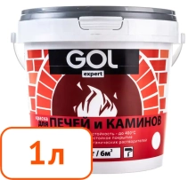 Краска для печей и каминов GOL expert белая 1 л