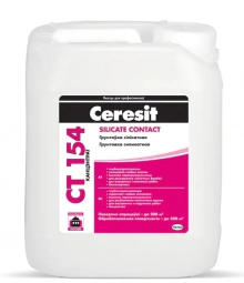Грунтовка силикатная Ceresit CT-154 бесцветная 10 л