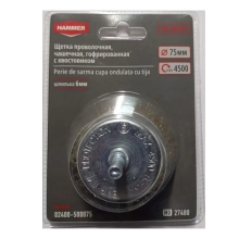 Щетка-крацовка чашка гофрированная 75 мм HAMMER (02400-500075)