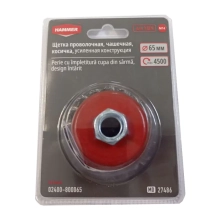 Щетка-крацовка чашка косичка 65 мм, М14 HAMMER (02400-800065)