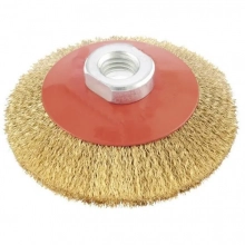 Щетка конусная с гайкой М14 из витой проволоки 115 мм