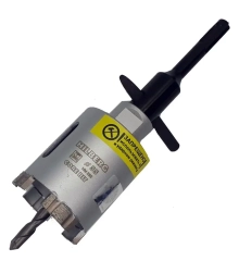 Коронка алмазная 55 мм со сверлом по железобетону Hilberg Laser HM255