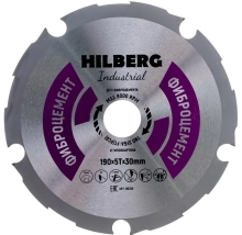 Круг пильный 190х30 мм Hilberg Industrial HC190 Фиброцемент 5Т