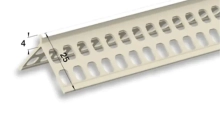 Угол штукатурный Евро ПВХ 25х25мм. 4 мм. 3 м. Идеал Ш-У4. РФ.