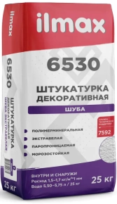 Штукатурка ilmax декоративная ШУБА 6530 экстрабелая 25 кг