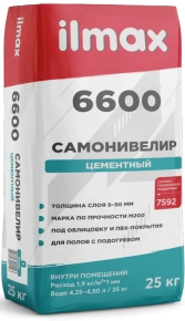 Самонивелир цементный ilmax 6600 25 кг