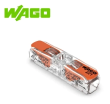 Клемма соединитель проводников многоразовая 2 отверстия Wago 221-2411
