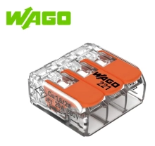 Клемма строительно-монтажная многоразовая 3 отверстия Wago 221-413