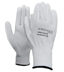 Перчатки нейлоновые Kronex Neuron-PU с полиуретановым покрытием белые PER-0033