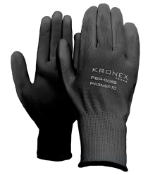 Перчатки нейлоновые Kronex Neuron-PU с полиуретановым покрытием черные PER-0033_1