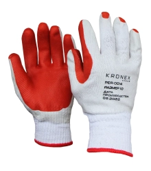 Перчатки х/б Kronex Stark с усиленной резиной PER-0014
