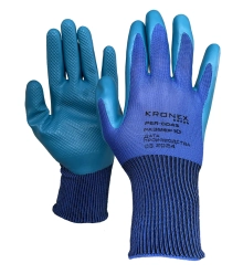 Перчатки нейлоновые Kronex Strong со штампованным латексным покрытием PER-0043
