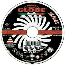 Круг отрезной по металлу GLOBE ZAC 125x1,3x22,2 A60S. Италия.