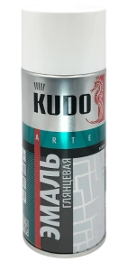 Эмаль аэрозольная универсальная KUDO RAL 9003 (белый глянцевый) 520 мл, KU-1001