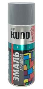 Эмаль аэрозольная универсальная KUDO RAL 7012 (темно-серый) 520 мл, KU-1016