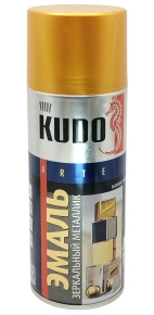 Эмаль аэрозольная универсальная KUDO (золото металлик зеркальный) 520 мл, KU-1034