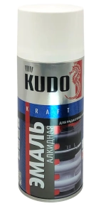 Эмаль аэрозольная для радиаторов KUDO (белый глянцевый) 520 мл, KU-5101
