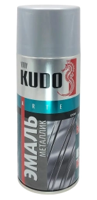 Эмаль аэрозольная универсальная KUDO (хром металлик) 520 мл, KU-1027