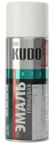 Эмаль аэрозольная универсальная KUDO RAL 9003 (белый глянцевый) 520 мл, KU-1001