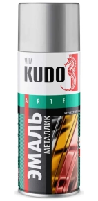 Эмаль аэрозольная универсальная KUDO (алюминий металлик) 520 мл, KU-1025